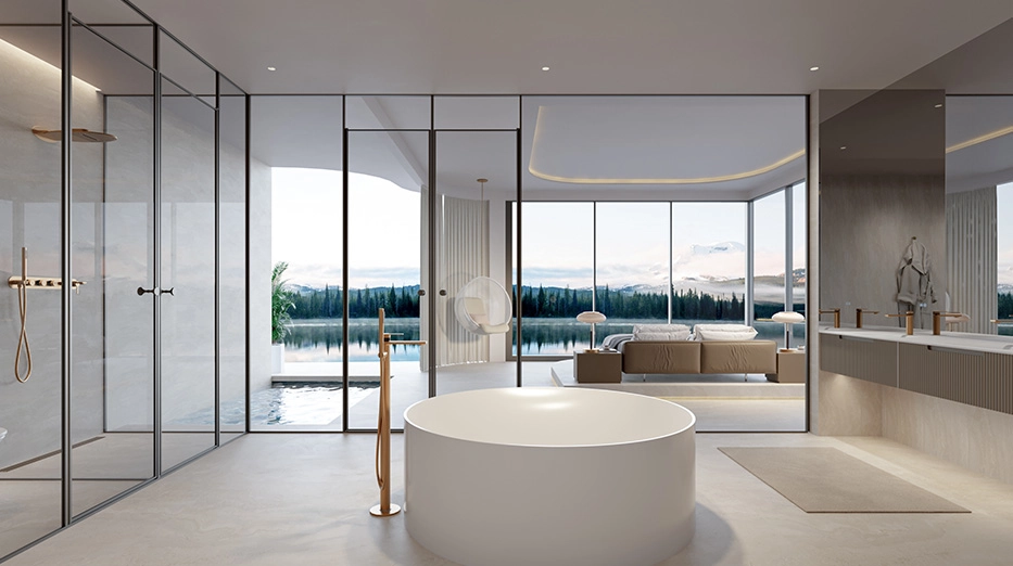15 refine series coastal villa integrated bathroom