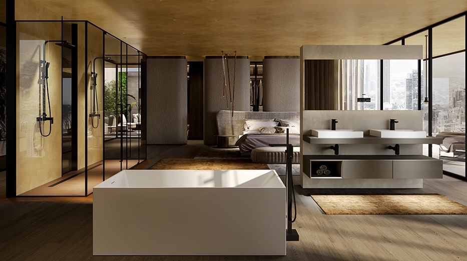 modern luxury hotel bathroom faucet solution